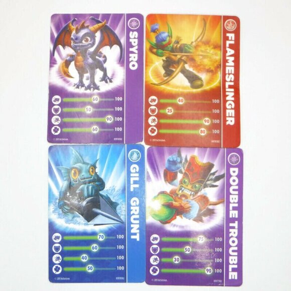 Skylanders Spyro's Adventure Double Trouble Flameslinger Gill Grunt Figures Card - Picture 6 of 9